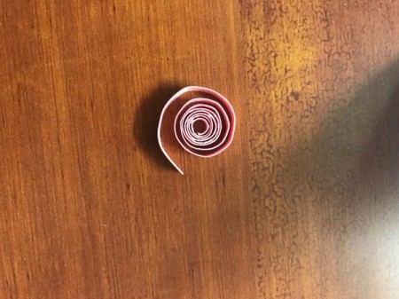 Valentine's Day Hearts Card - roll up the paper