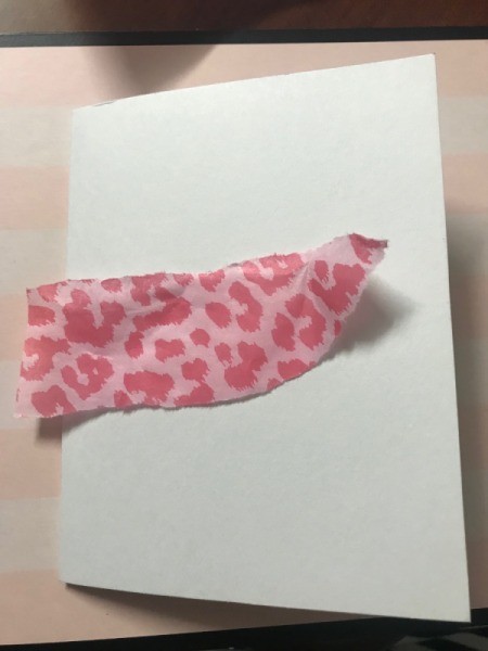 Valentine's Day Hearts Card - ready to start gluing the tissue paper down