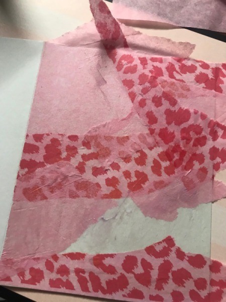 Valentine's Day Hearts Card - continue gluing