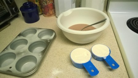 mixing batter