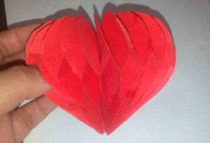 Pop Heart Decoration - finished heart
