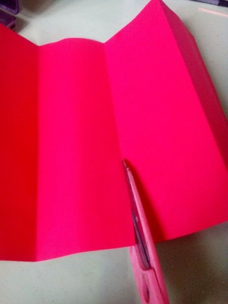 Pop Heart Decoration - cut along the middle fold