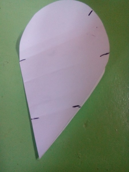 Pop Heart Decoration - mark the folds