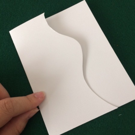 Floral "Feel Better Soon" Card - cut a squiggle line to add interest to front