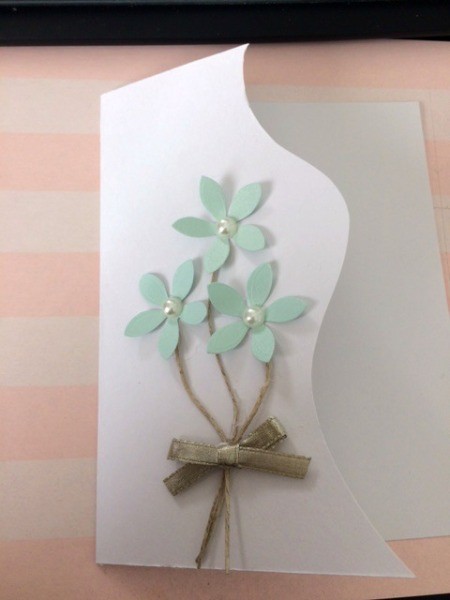 Floral "Feel Better Soon" Card - tie or add a bow
