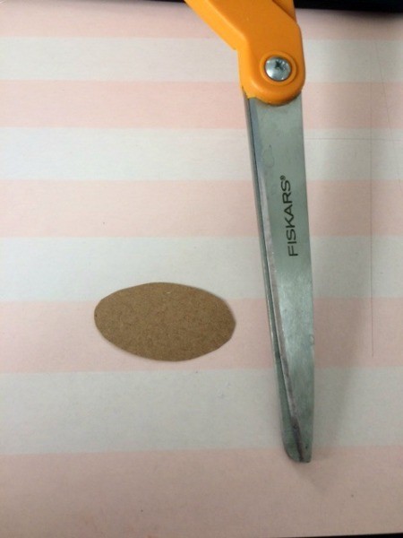 Floral "Feel Better Soon" Card - cut an oval of card stock for the banner message on the front of the card