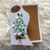 Floral "Feel Better Soon" Card - finished blank card waiting for personalized message