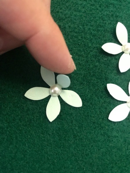 Floral "Feel Better Soon" Card - fold up petals of paper flowers for more dimension and add pearl stickers to centers