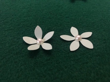 Floral "Feel Better Soon" Card - example of flowers with pearl centers