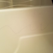 Removing Permanent Marker From Tub and Toilet - marker on tub