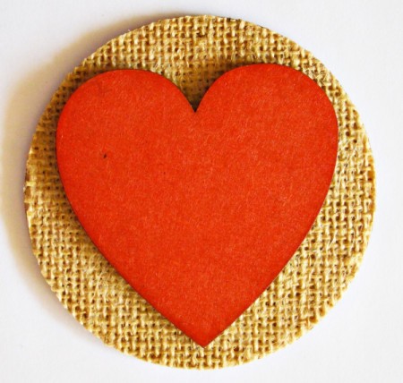 Loved Up Drinks Coasters - glue the heart to the top of the coaster