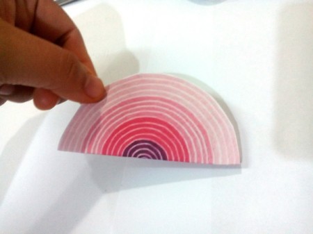 Tiny Hearts Wall Decor - fold a circle in half