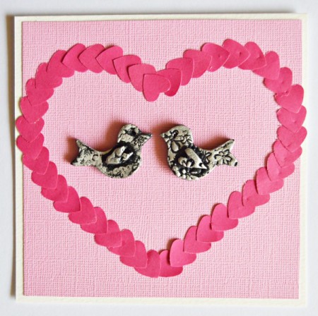 Turtle Dove of Love Valentine Card - glue the two turtle doves to the card