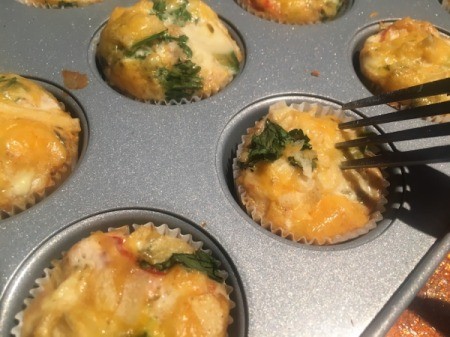 baked Mini Taco Frittatas in tins