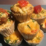 stacked finished Mini Taco Frittatas