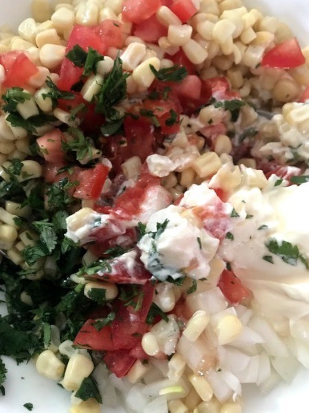mixing ingredients in bowl