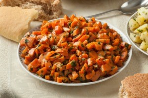 Traditional Moroccan Carrot Salad.