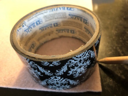 Felt Fortune Cookies - trace around the tape ring onto the felt