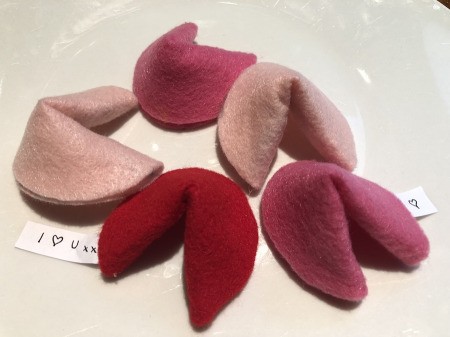 Felt Fortune Cookies - felt fortune cookies