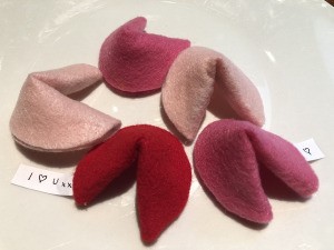 Felt Fortune Cookies - felt fortune cookies