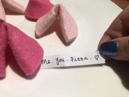 Felt Fortune Cookies - close back up and they are ready to go