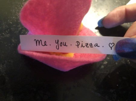 Felt Fortune Cookies - gently peel back one side to insert the fortune