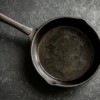 A clean cast iron skillet.