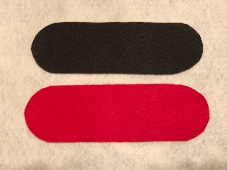 Woven Felt Heart - cut one red and one black piece of felt