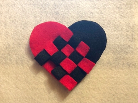 Woven Felt Heart - they will hold tightly without any glue