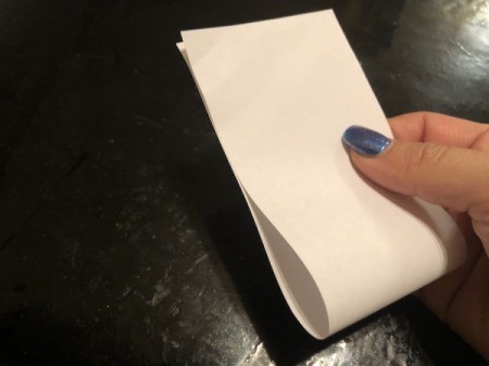 Woven Felt Heart - fold the rectangle in half