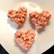 Marshmallow Popcorn Hearts on plate