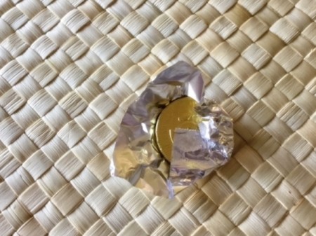 Edible Olympic Medals - wrapping gold foil coin with aluminum foil