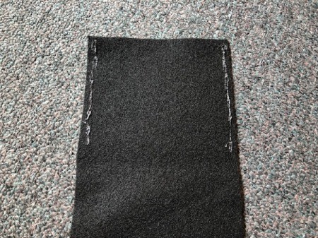 No-Sew Gradient Felt Heart Purse - add glue to edges on upper half, fold to seal