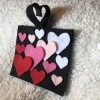 No-Sew Gradient Felt Heart Purse - ready to fill with candy or whatever