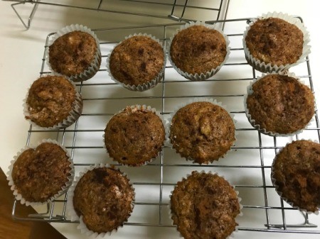 One Bowl Cinnamon Banana Muffins