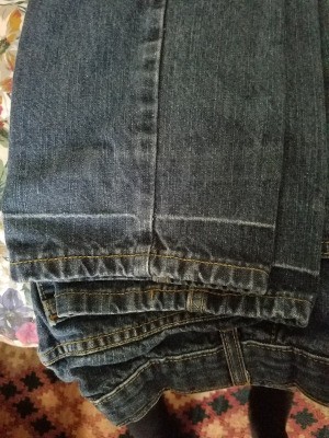 Repairing Faded Hemline When Lengthening Jeans