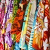 Hawaiian Aloha shirts in many bright colors.