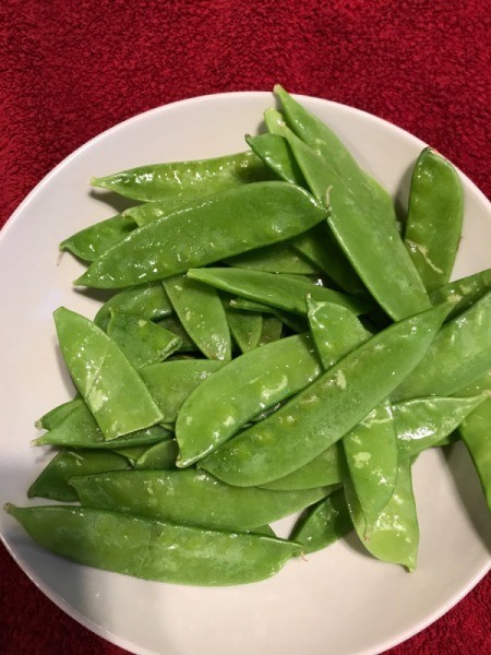 Hot Pot cooked snow peas