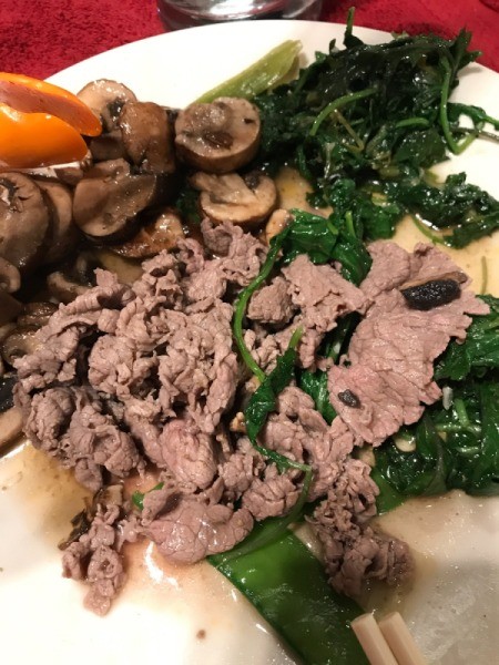 Hot Pot cooked meat and veggies