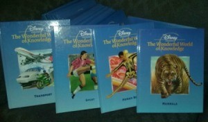 Value of Disney The Wonderful World Of Knowledge 1999 - front cover of 4 books