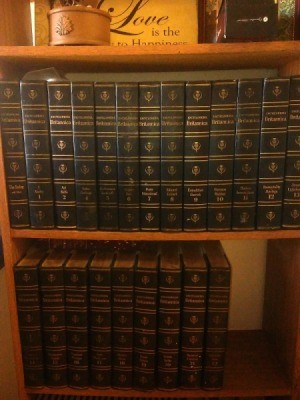 Value of a Set of 1768
 Encyclopedia Britannica - books on bookshelf
