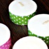 Fancy Tea Lights - tea light containers wrapped with tape