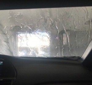 Using a brushless carwash to avoid scratches.