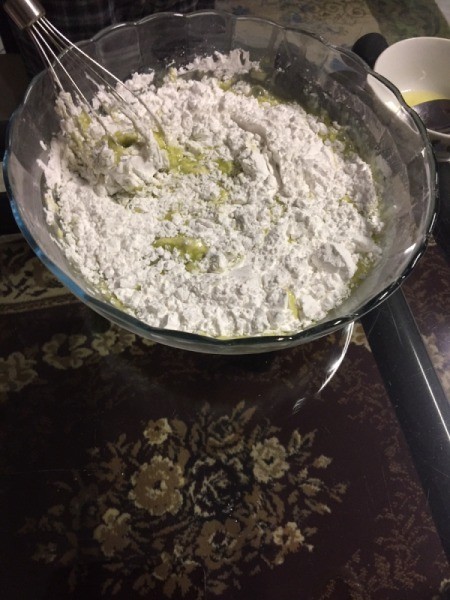 mixing wet and dry ingredients