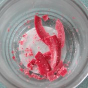 Removing Candle Wax from Holder - broken bits of candle wax popped off after freezing