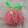 Making a Woolly Monster - pair of eyes on body and one on ends of antennae