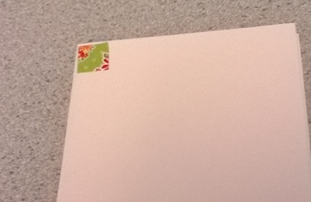 Patchwork Greetings Card - apply to the corner of your card