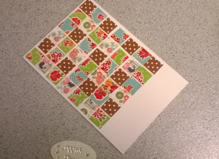 Patchwork Greetings Card - you can partially cover the card leaving room for a greeting
