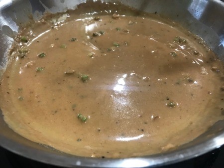 peanut sauce in pan