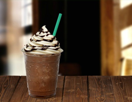 Blended Starbucks coffee drink